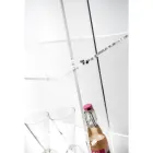 Estante de Parede em Plexiglass Transparente Design até 4 Elementos - Trezza Viadurini