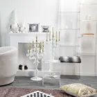 Design de estante de parede de acrílico transparente até 4 elementos - Trezza Viadurini