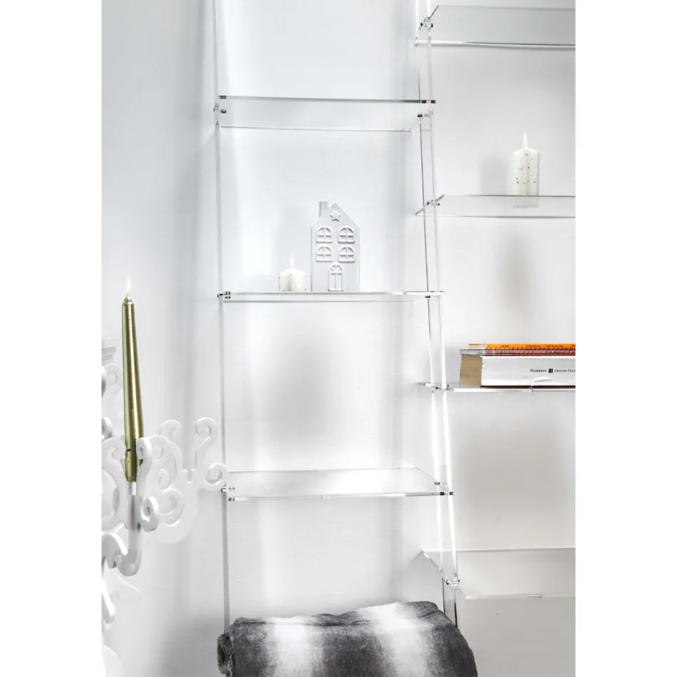 Estante de parede em acrílico transparente design até 4 elementos - Trezza Viadurini