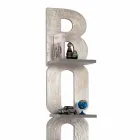 Estante de parede com design feito à mão na Itália 3 Nicla prateleiras Viadurini