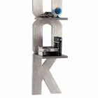 Estante de parede com design feito à mão na Itália 3 Nicla prateleiras Viadurini