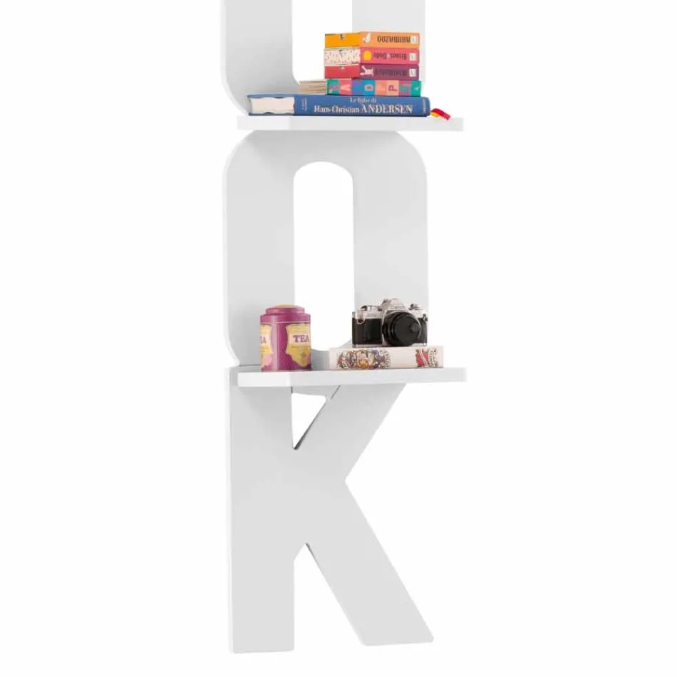 Estante de parede com design feito à mão na Itália 3 Nicla prateleiras Viadurini