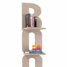 Estante de parede com design feito à mão na Itália 3 Nicla prateleiras Viadurini