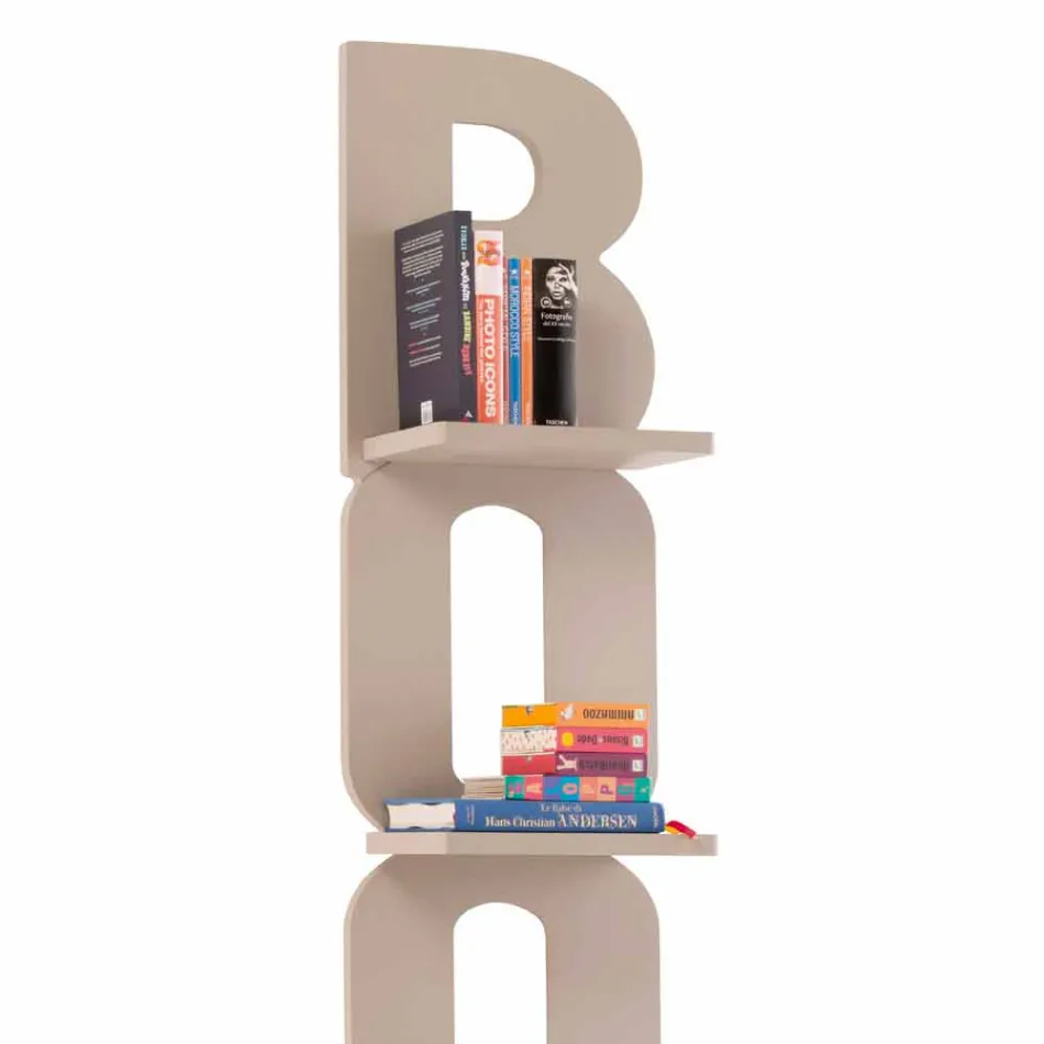 Estante de parede com design feito à mão na Itália 3 Nicla prateleiras Viadurini