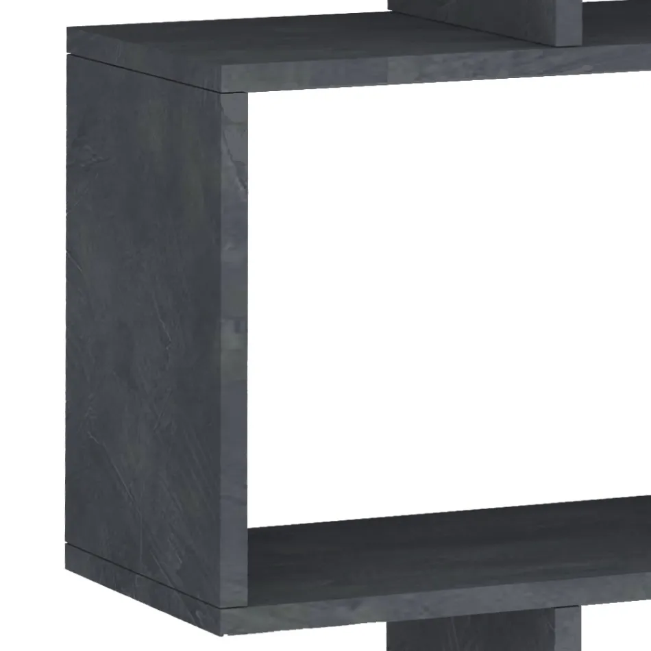 Estante de Parede com Design Vertical Sala de Estar em Madeira 3 Acabamentos - Minetta Viadurini