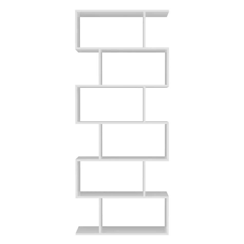 Estante de Parede com Design Vertical Sala de Estar em Madeira 3 Acabamentos - Minetta Viadurini