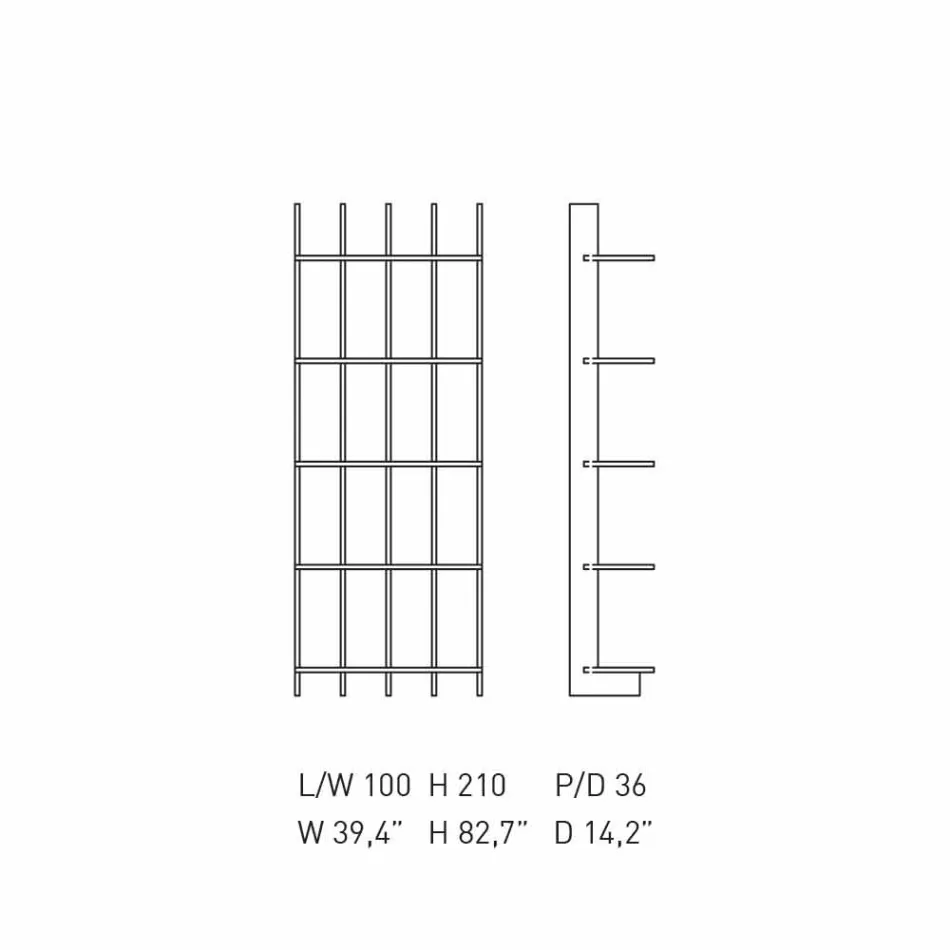 Estante de parede Shabby Chic em Design White Ash Wood - Babele Viadurini