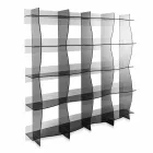 Muro esculpido contemporâneo / estante contemporâneo Pam fumé, made in Italy Viadurini