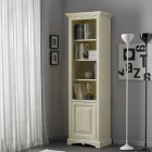 Estante com 4 Compartimentos e 1 Porta em Madeira Made in Italy - Lofn Viadurini