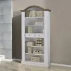 Estante com 6 compartimentos abertos e 2 gavetas Made in Italy - Flora Viadurini