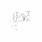 Biblioteca para Pendurar Skyline 130x70 Mabele Viadurini