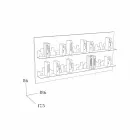 Biblioteca para pendurar o horizonte 186x86 Mabele Viadurini