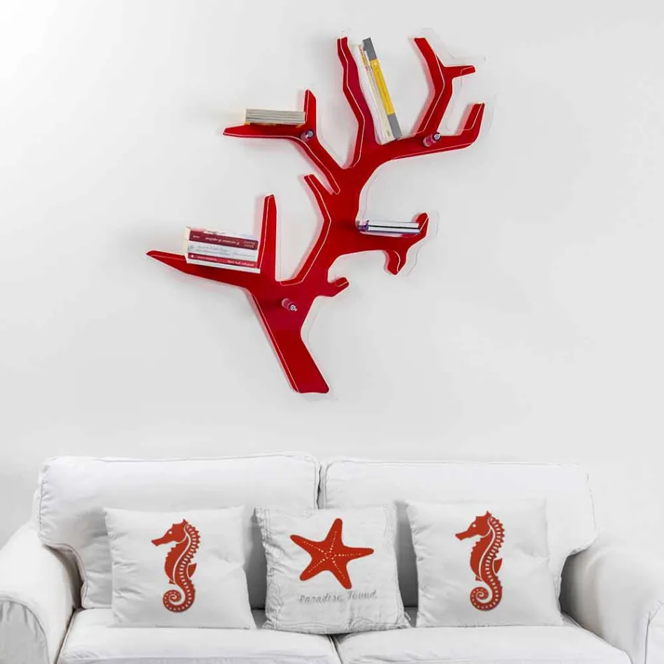 Wallcover design contemporâneo vermelho para Carol, made in Italy Viadurini