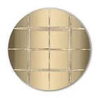 Estante de parede redonda em acrílico dourado ou prateado fabricado na Itália - Lizzy Viadurini