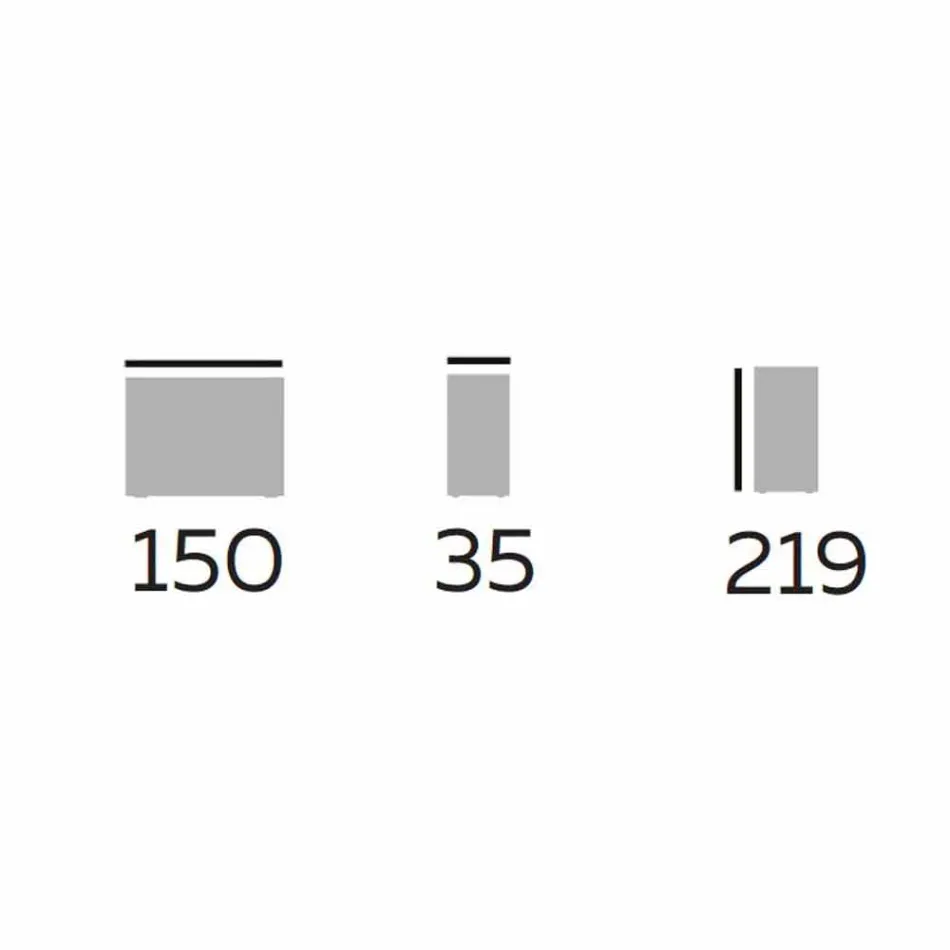 Estante Design Piso em Madeira com Tampo em Grés Made in Italy - Aspide Viadurini