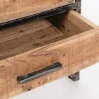 Estante Homemotion Piso em Aço Pintado com Prateleiras de Madeira - Zompo Viadurini