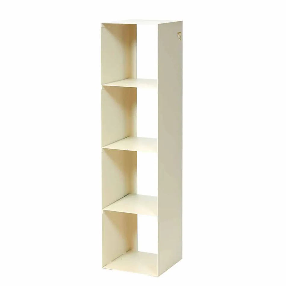 Estante de piso moderna em ferro preto, vermelho, branco ou cinza fabricada na Itália - Pls Viadurini