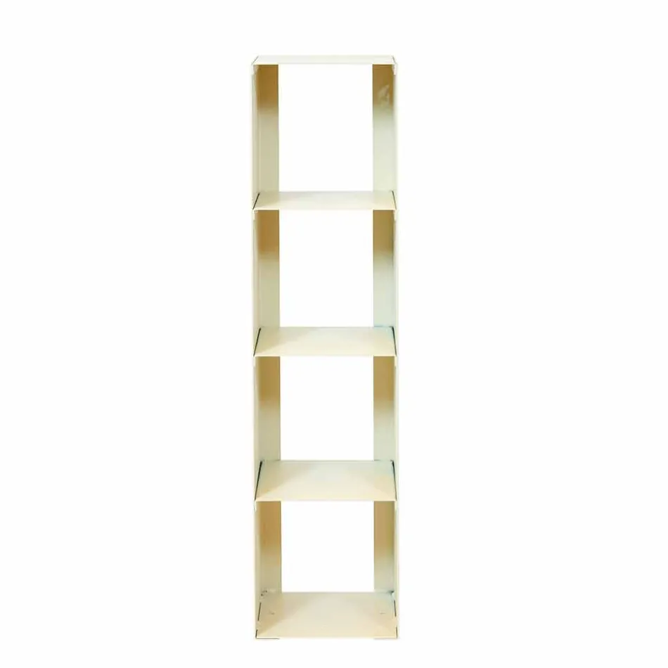 Estante de piso moderna em ferro preto, vermelho, branco ou cinza fabricada na Itália - Pls Viadurini