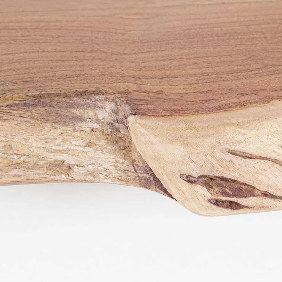 Estante Moderno Piso em Madeira Acácia com 5 Prateleiras Homemotion - Lauro Viadurini