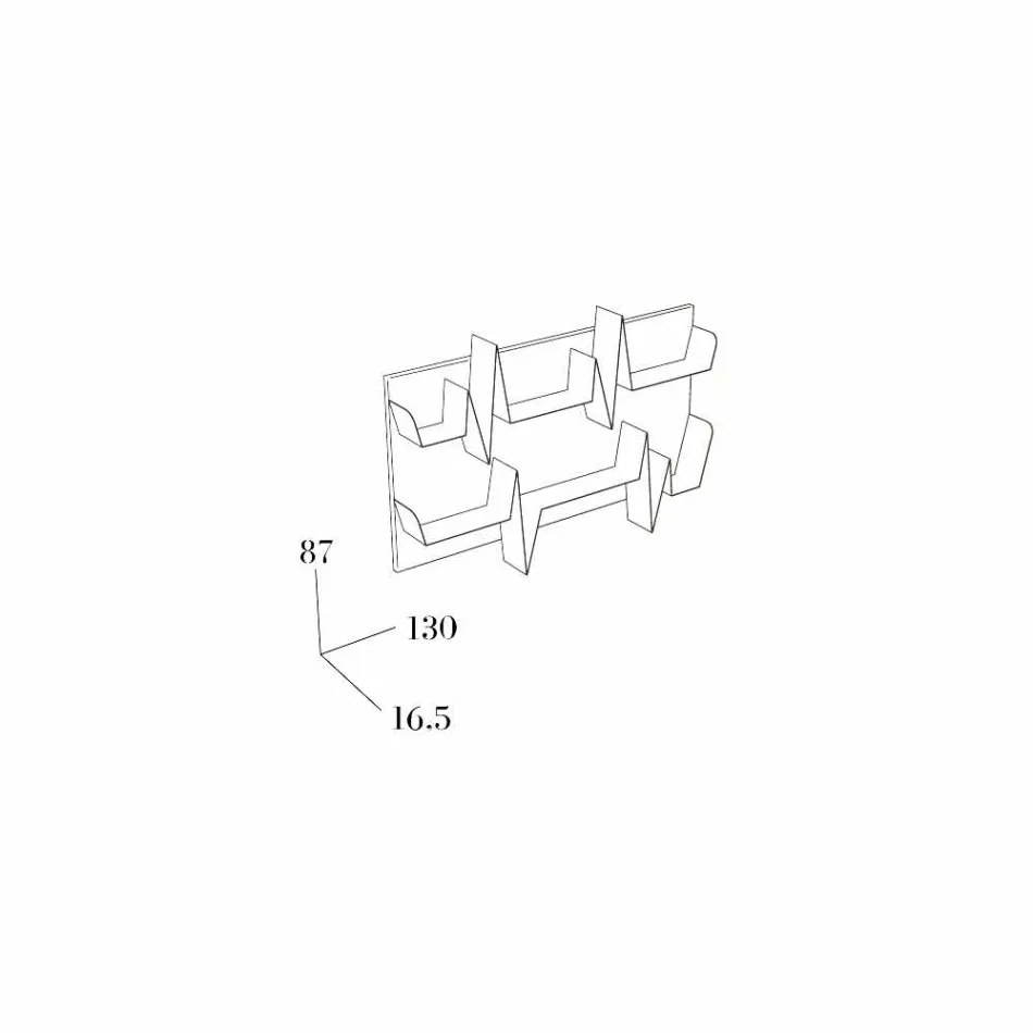 Biblioteca Design Battikuore 130x87 (2 prateleiras) Mabele Viadurini