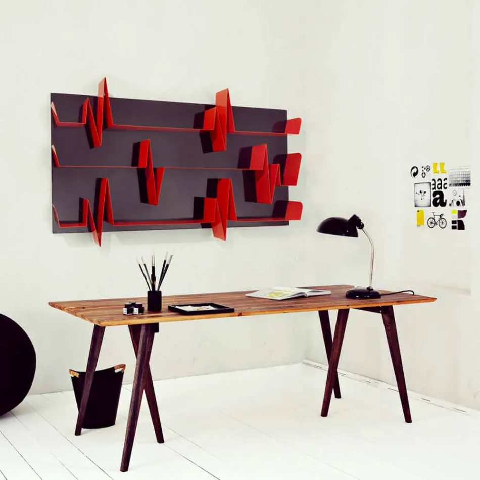 Biblioteca Design Battikuore 186x101 (3 prateleiras) Mabele Viadurini