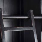 Estante de Madeira Design Clássico com Escada Decorativa Homemotion - Cedro Viadurini
