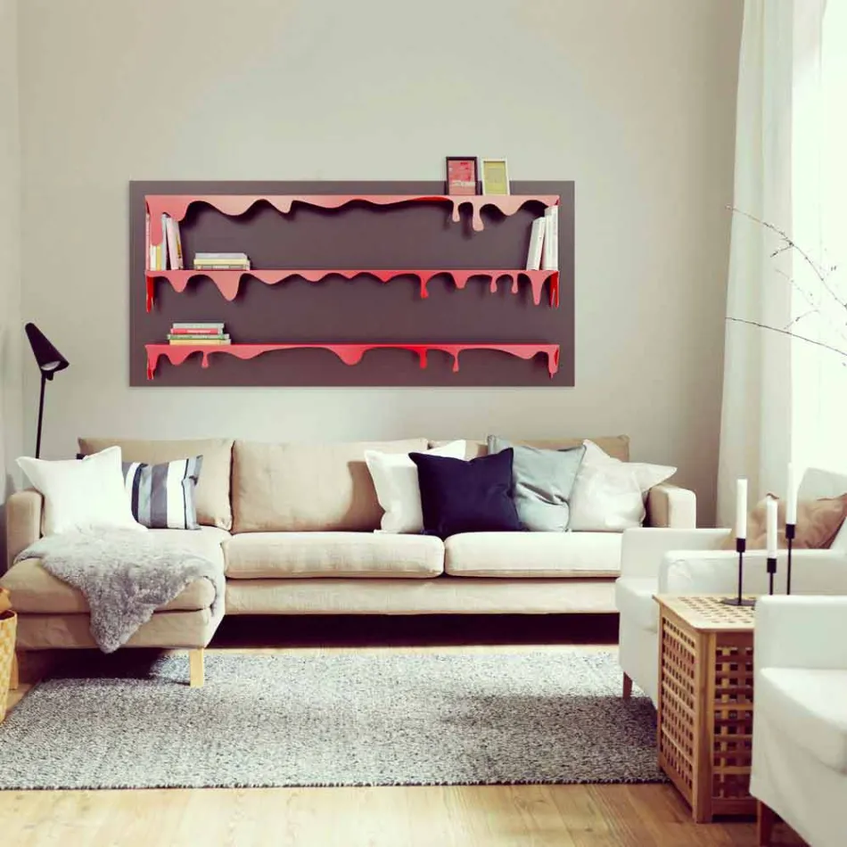 Biblioteca Design Kolata 186x86 (3 prateleiras) Mabele Viadurini