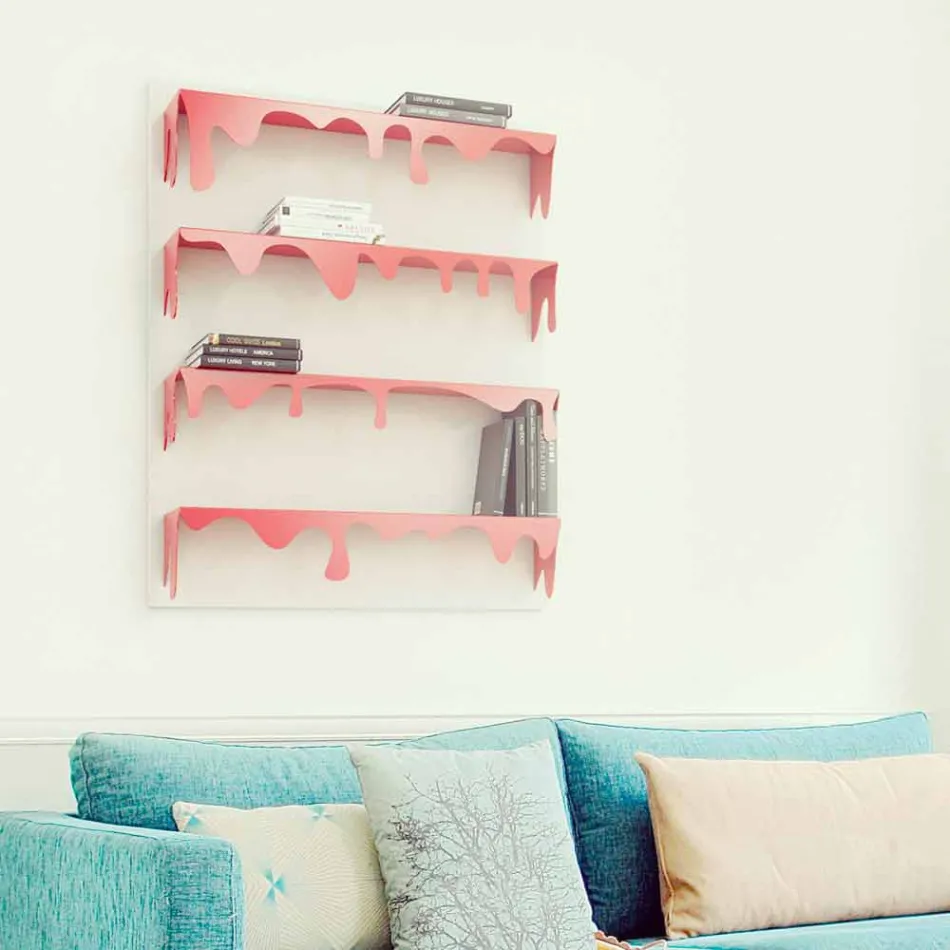 Biblioteca Design Kolata 90x110 (4 prateleiras) Mabele Viadurini