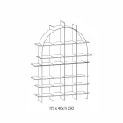 Estante independente arqueada em vidro fumê e design de bronze escovado - Marco Viadurini