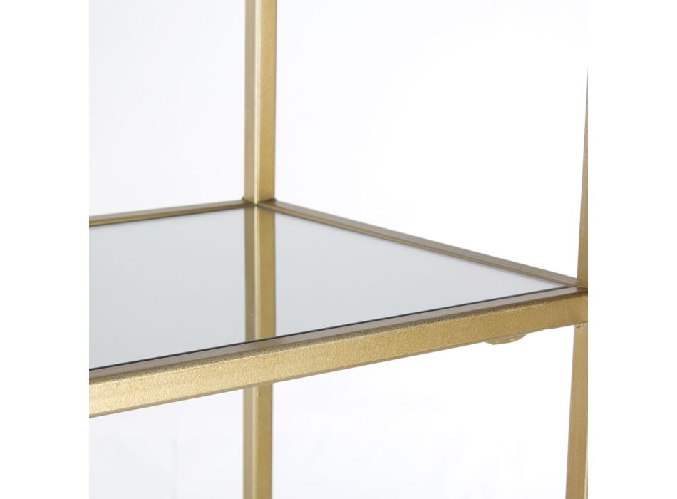 Estante independente em aço e vidro com design elegante - Noralea Viadurini