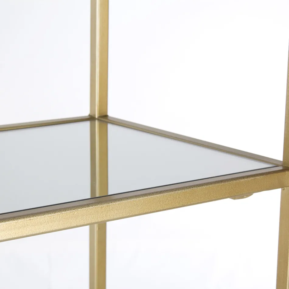 Estante independente em aço e vidro com design elegante - Noralea Viadurini