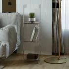 Estante Autoportante em Cristal Acrílico Transparente ou Fumado - Icaria Viadurini