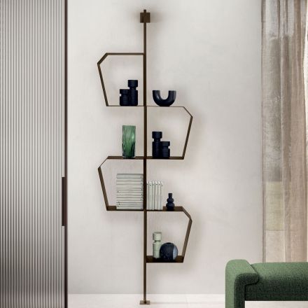 Estante de metal pintado com pés ajustáveis, fabricada na Itália - Fernanda Viadurini