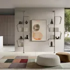 Estante de metal pintado com pés ajustáveis, fabricada na Itália - Fernanda Viadurini