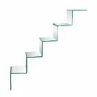 Estante de Objetos na Parede Design Original em Escada de Vidro - Volano Viadurini