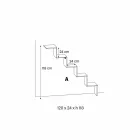 Estante de Objetos na Parede Design Original em Escada de Vidro - Volano Viadurini