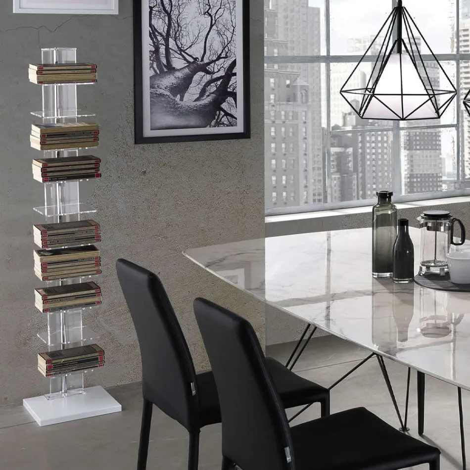 Estante em Acrílico Transparente - Cromado Viadurini