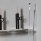 Estante de Sala em Cristal Acrílico Transparente 2 Tamanhos - Parotta Viadurini