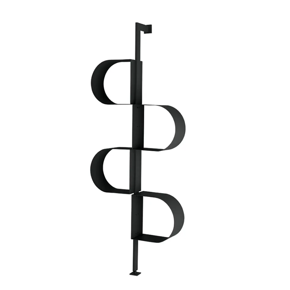 Estante vertical Fatima em metal pintado com pés ajustáveis. Viadurini