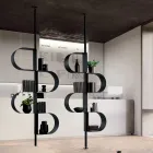 Estante vertical Fatima em metal pintado com pés ajustáveis. Viadurini