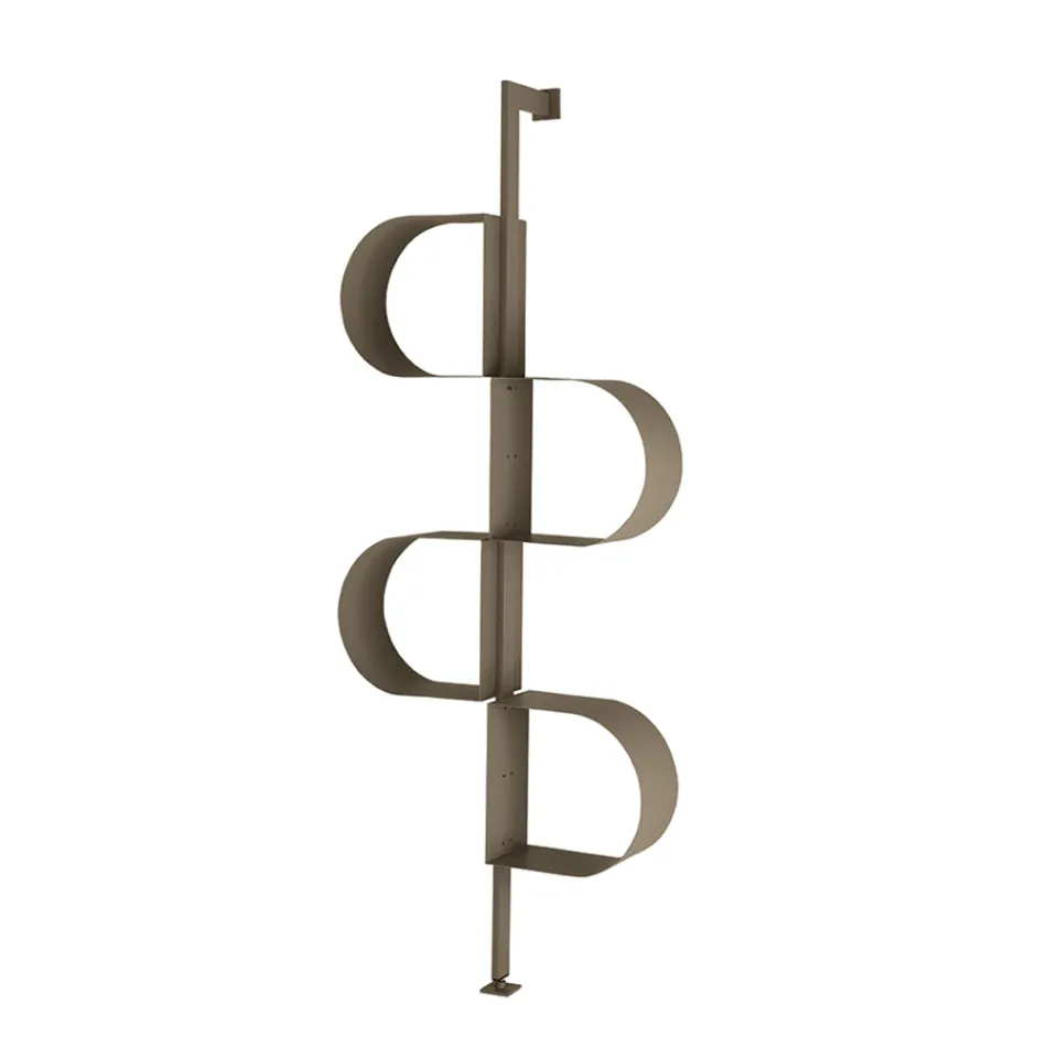 Estante vertical Fatima em metal pintado com pés ajustáveis. Viadurini