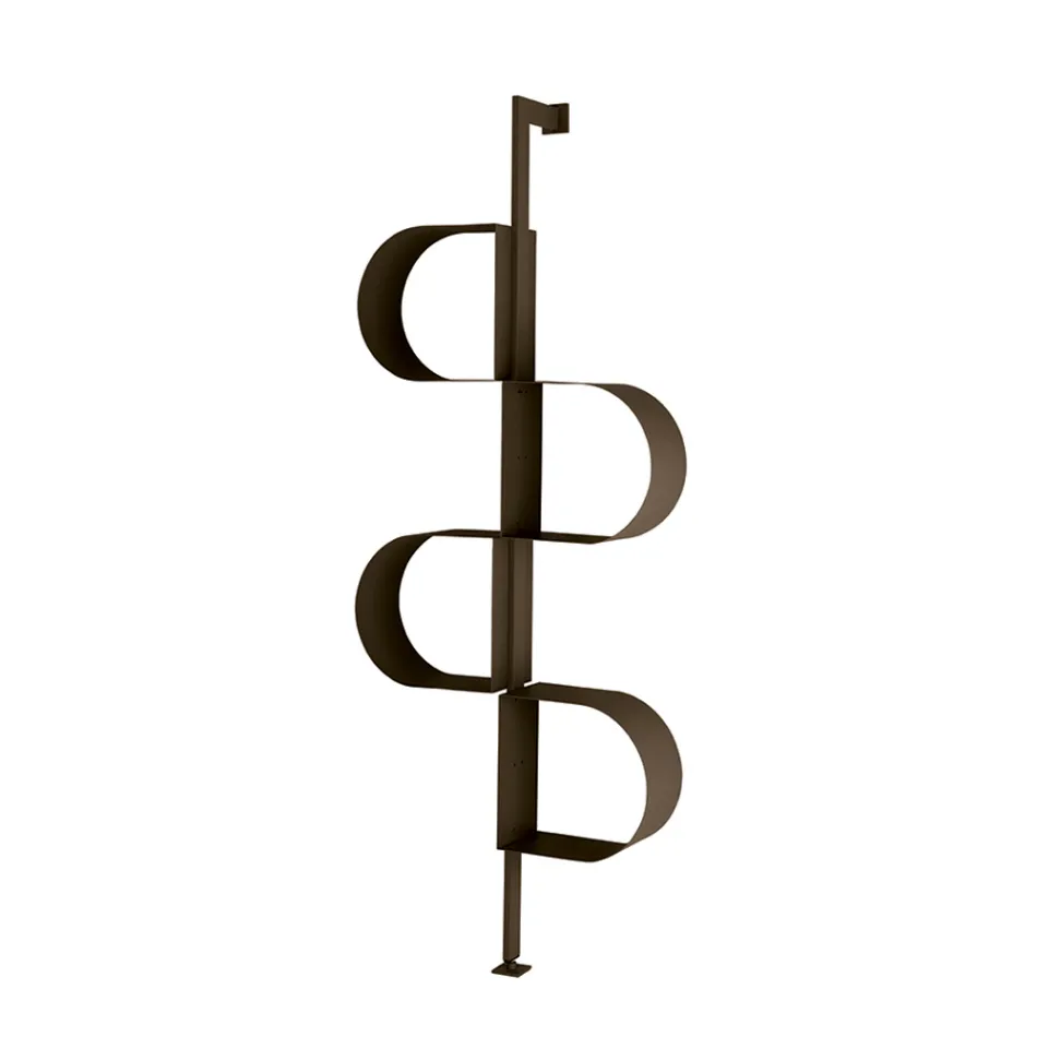 Estante vertical Fatima em metal pintado com pés ajustáveis. Viadurini