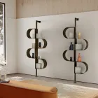 Estante vertical Fatima em metal pintado com pés ajustáveis. Viadurini