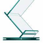 Estante Vertical em Vidro Transparente para Sala de Estar Independente - Brugo Viadurini