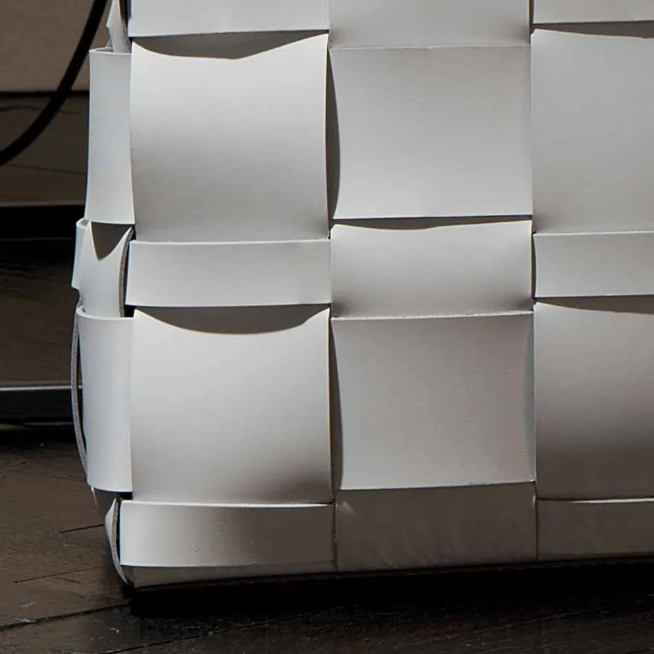 Porta-revistas de couro Lory design de parede, fabricada na Itália Viadurini