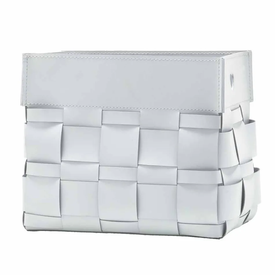 Porta-revistas de couro Lory design de parede, fabricada na Itália Viadurini