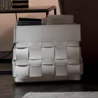 Porta-revistas de couro Lory design de parede, fabricada na Itália Viadurini