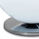 Luminária de mesa Isotta em vidro e metal, disponível em dois tamanhos, fabricada na Itália. Viadurini