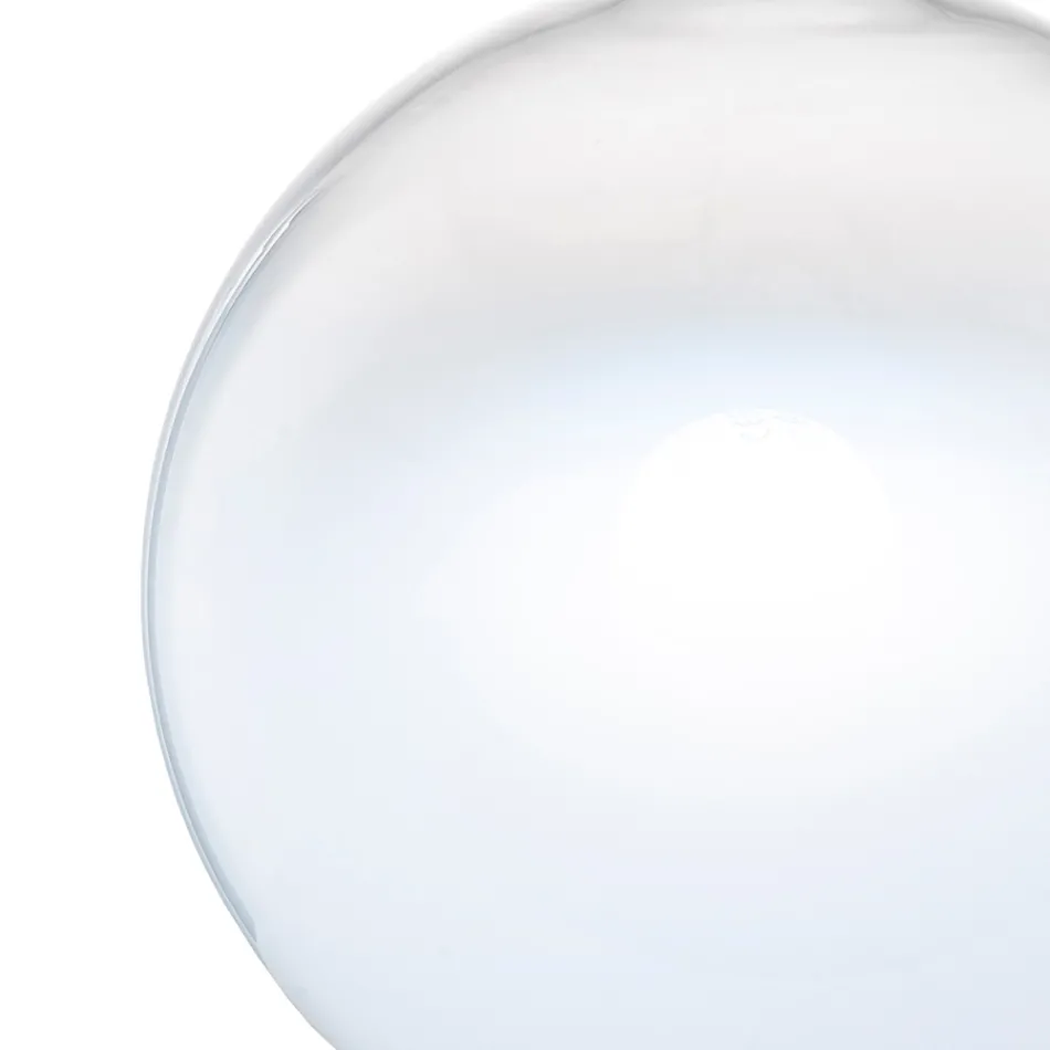 Luminária de mesa Isotta em vidro e metal, disponível em dois tamanhos, fabricada na Itália. Viadurini