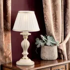 Abajur de madeira com cúpula, fabricado na Itália - Milão Viadurini